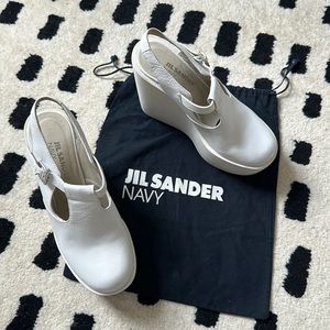Jil Sander Navy Wedges - size 7.5